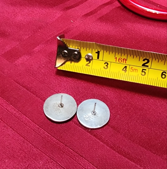 Abalone Shell Round Earrings - Picture 13 of 13